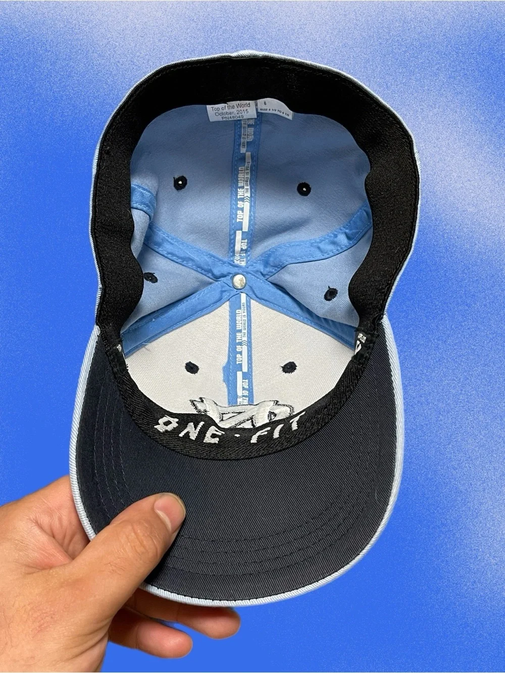 Top of The World Carolina UNC Tar Heels Embroidered Fitted Hat